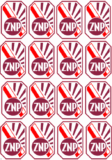 Naklejki samoprzylepne z logo ZNP