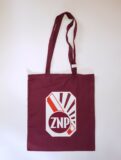 Torba bawełniana w kolorze burgund z logo ZNP