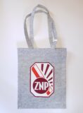 Torba filcowa w kolorze szarym z logo ZNP