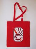 Torba bawełniana w kolorze czerwonym z logo ZNP